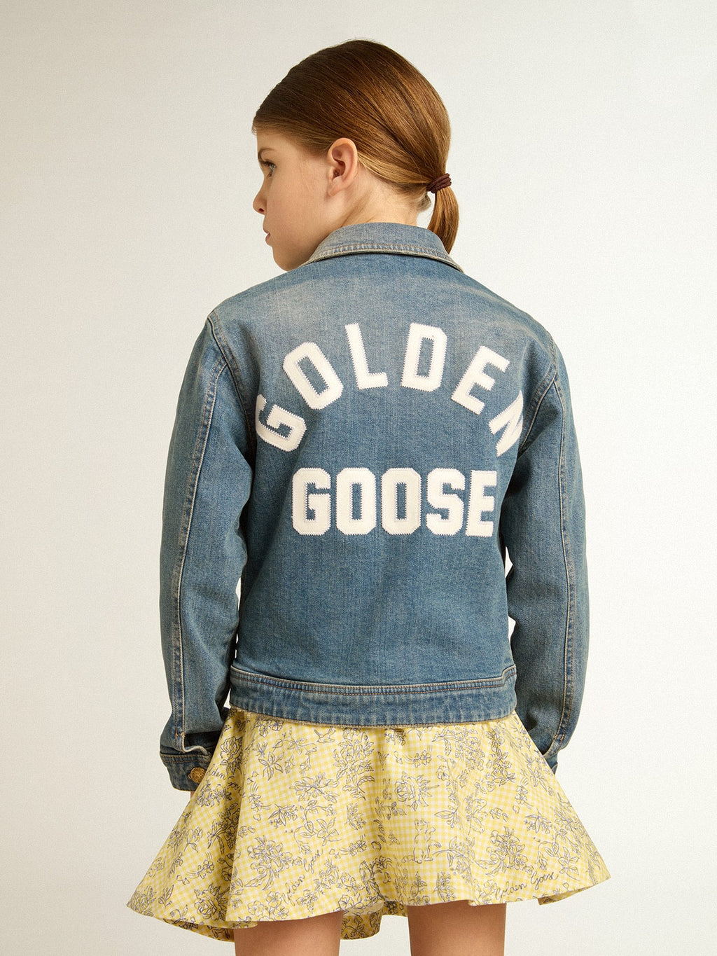 Boys' mid-wash denim jacket| Golden Goose